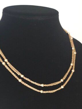 Ettika 18K Gold Plated Double Layer Choker Necklaces Chunky Boho‎ STMT Fairycore